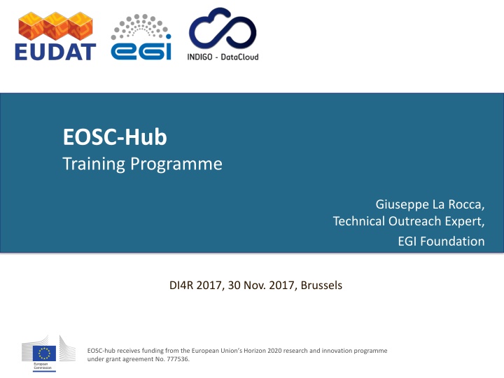 EOSC-Hub Training Programme Overview
