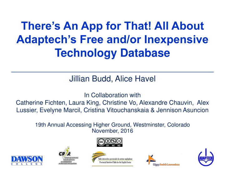 Adaptech's Technology Database
