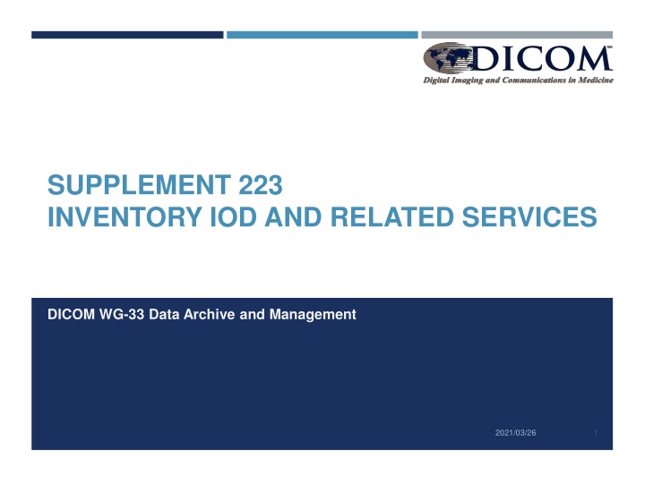 SUPPLEMENT 223INVENTORY IOD AND RELATED SERVICES
