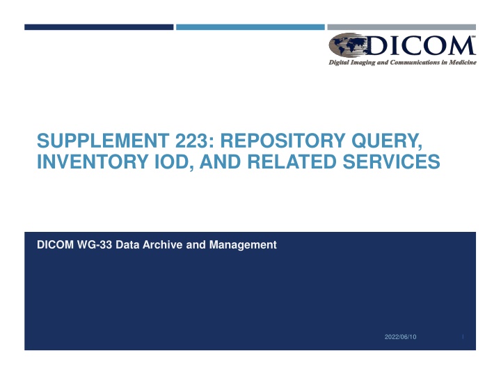 SUPPLEMENT 223: REPOSITORY QUERY, INVENTORY IOD, AND RELATED SERVICES