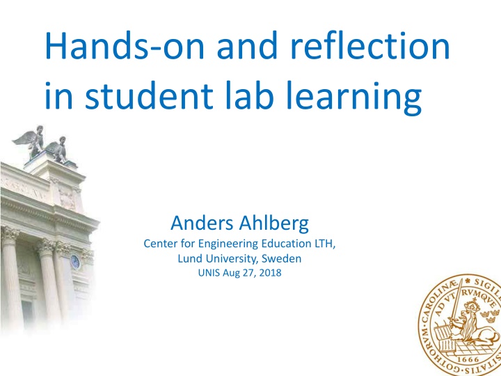 Hands-on and reflection in student lab learning
