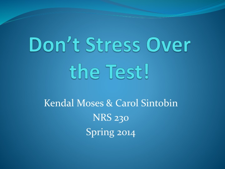 Coping with Test Anxiety - Strategies and Resources