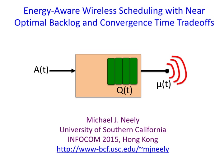 Energy-Aware Wireless Scheduling with Near-Optimal Backlog and Convergence Time Tradeoffs