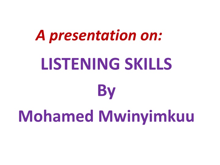 Mastering Listening Skills