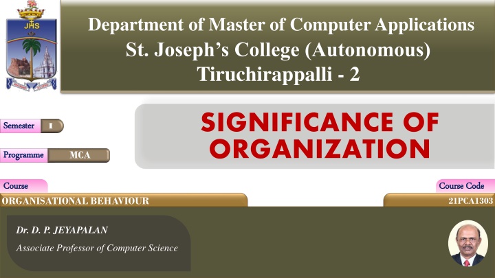 Significance of a Well-Defined Organization in Management