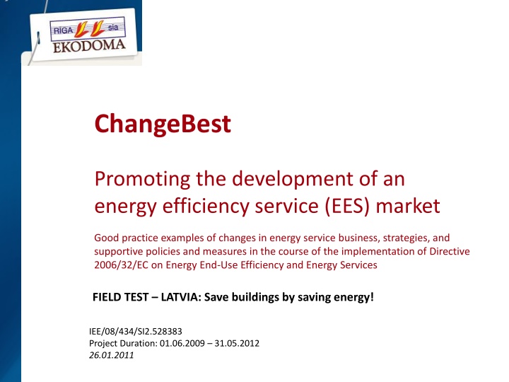 Promoting Energy Efficiency Services Market Development