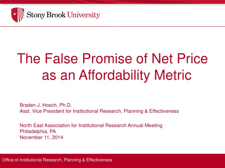 The False Promise of Net Price in Affordability Metrics