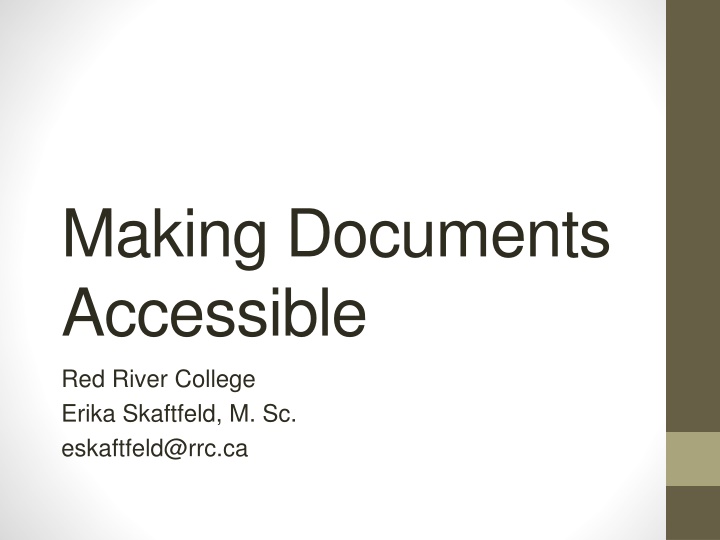 Accessible Documents at Red River College
