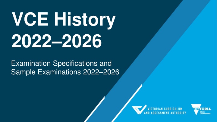 VCE History 2022-2026 Examination Specifications and Sample Examinations