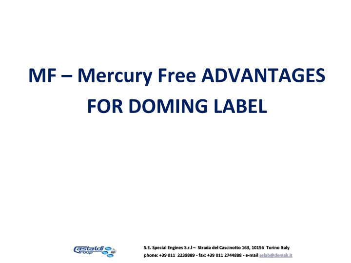 Advantages of MF Mercury-Free Doming Label