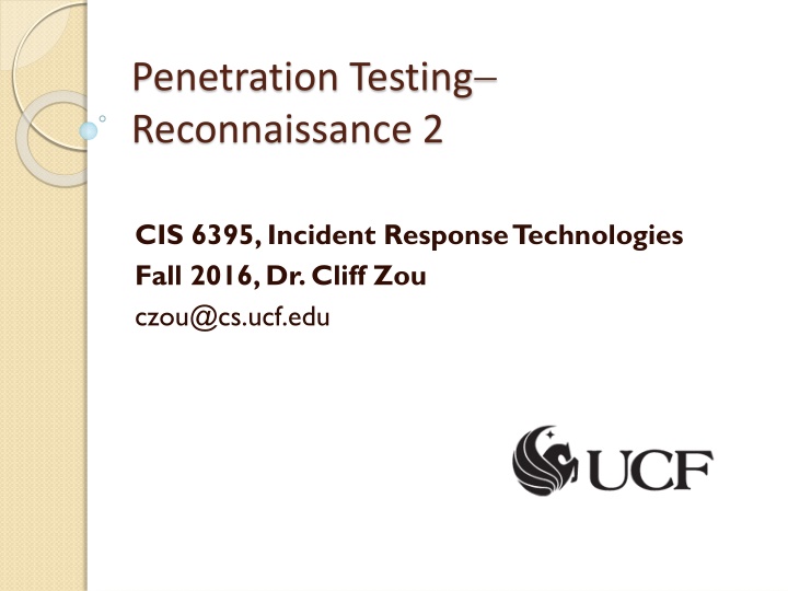 Penetration Testing Reconnaissance Techniques