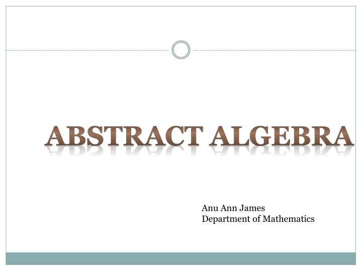 ABSTRACT ALGEBRA