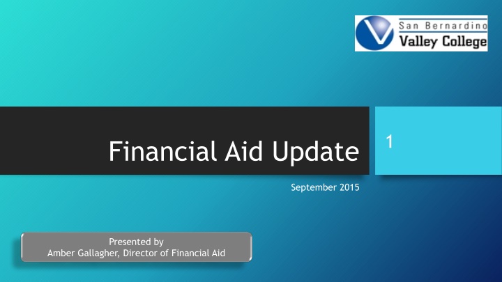 Financial Aid Update - September 2015 Highlights
