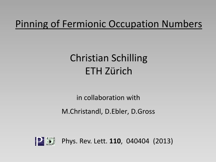 Pinning of Fermionic Occupation Numbers: Generalized Constraints and Applications