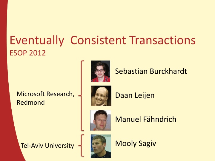 Eventual Consistency Transactions Overview