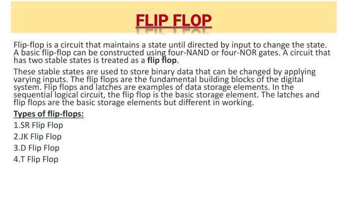 Introduction to Flip-Flops in Digital Systems