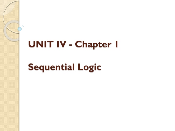 Sequential Logic