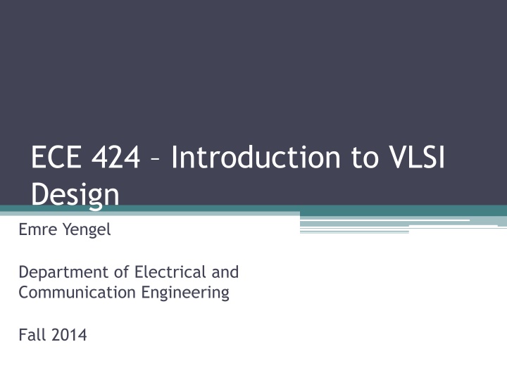 Introduction to VLSI Design and Sequential Circuits