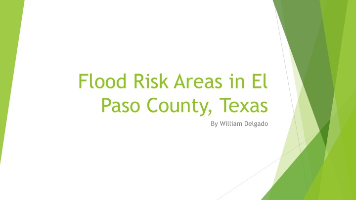 Flood Risk Areas in El Paso County, Texas