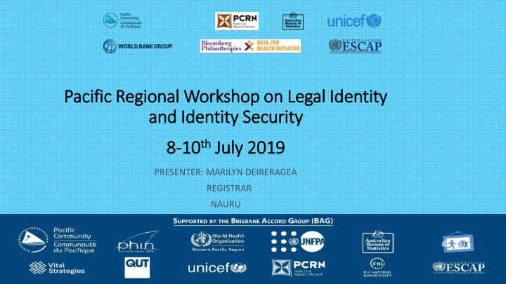 Pacific Regional Workshop on Legal Identity and Security