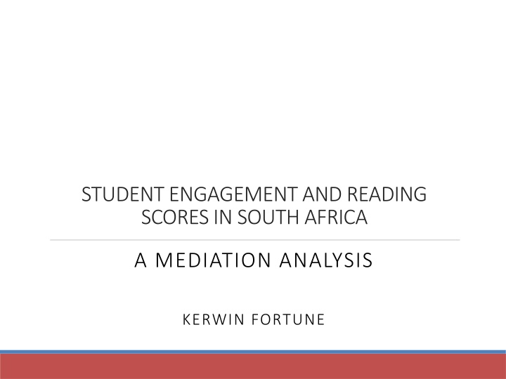 Student Engagement Impact on Reading Scores in South Africa