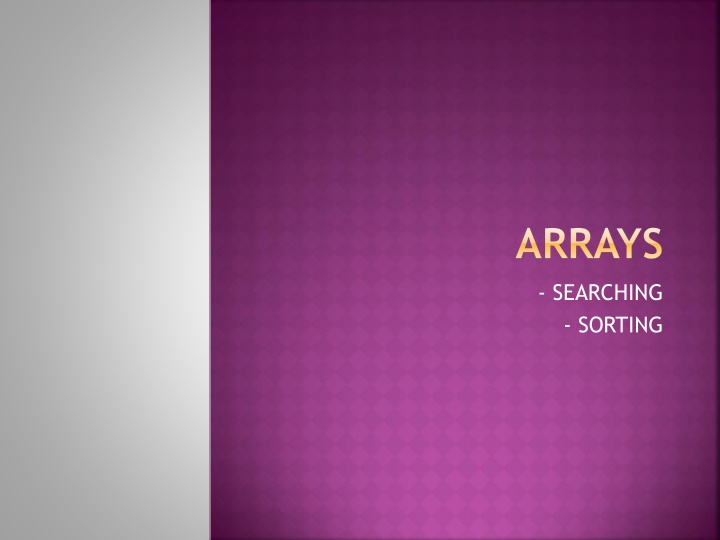 Linear Search Algorithm for Arrays