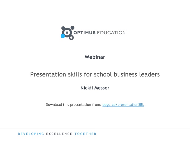 Presentation skills for school business leaders