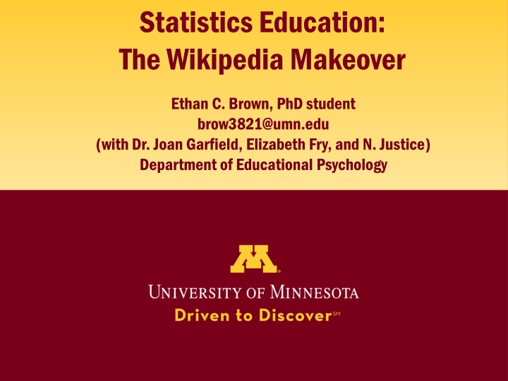 Statistics Education: The Wikipedia Makeover