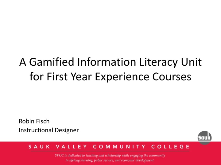 Gamified Library Services for First-Year Students