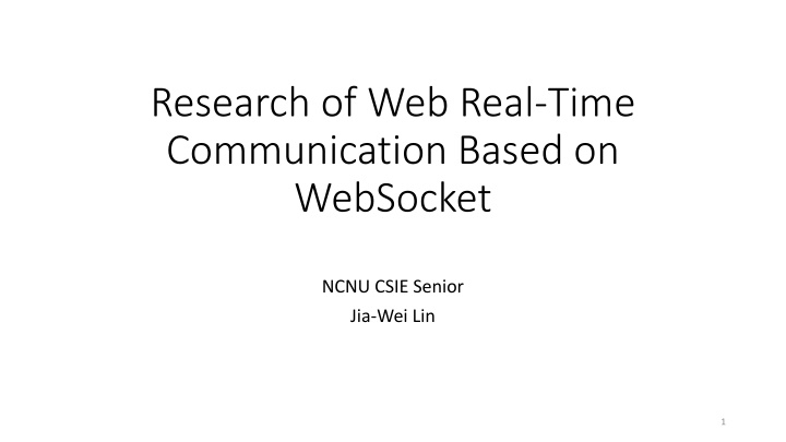 Real-Time Web Communication using WebSocket