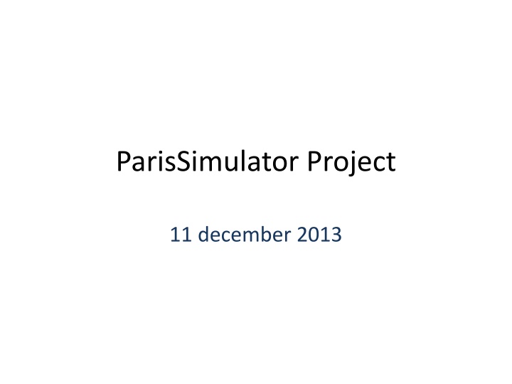 ParisSimulator Project