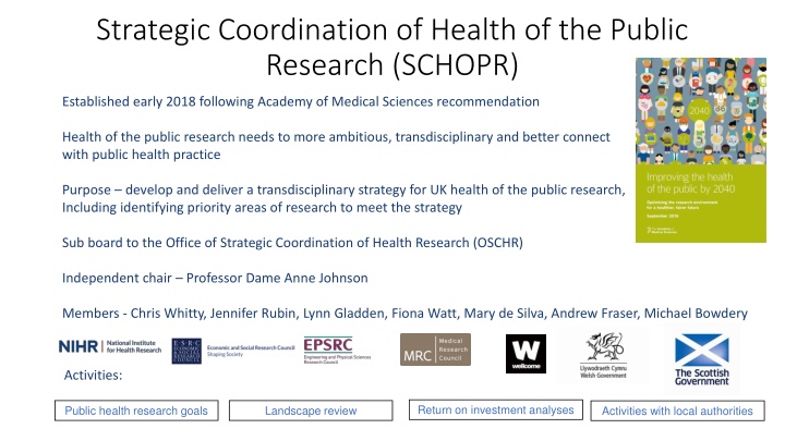 Strategic Coordination of Health Research: Transforming UK's Public Health