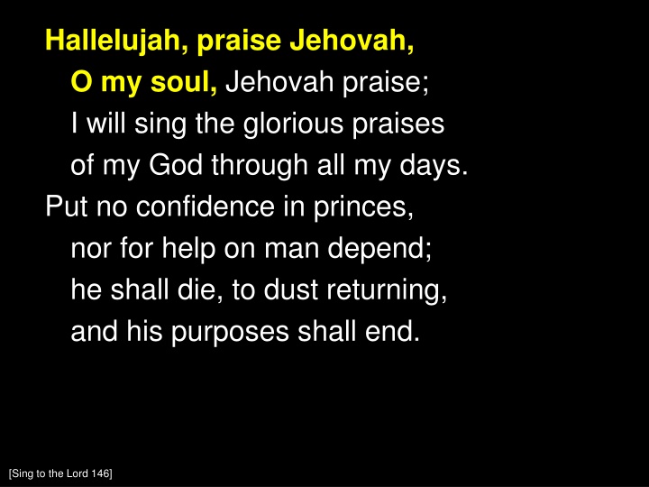 Praise Jehovah, Sing Glorious Praises, Happy Man, Food for the Needy