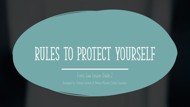 Rules to Protect Yourself - Erin's Law Lesson Grade 2