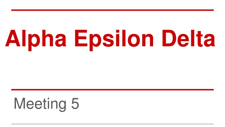 Alpha Epsilon Delta
