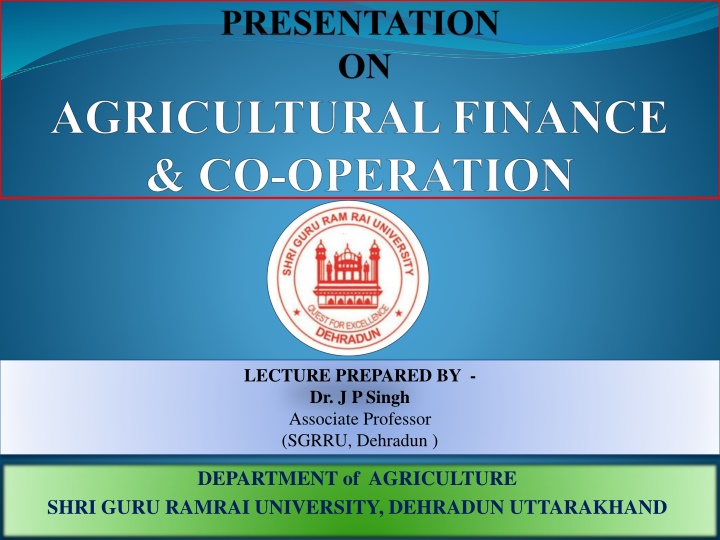 Role of RBI and NABARD in Agricultural Development