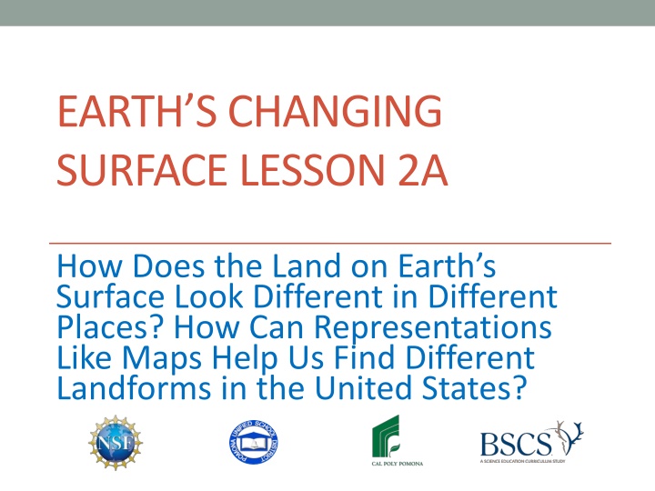 EARTH’S CHANGING