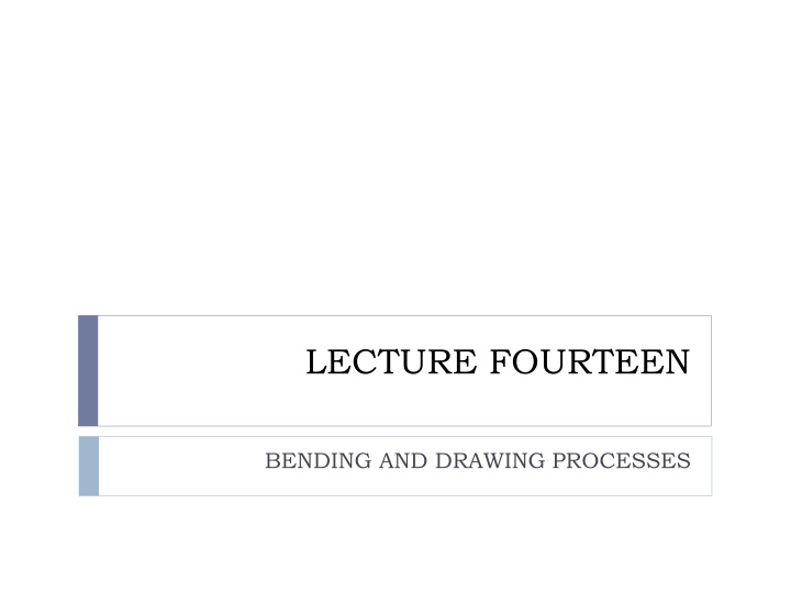 LECTURE FOURTEEN
