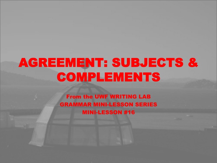 Subject-Verb Agreement in Writing