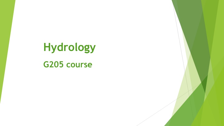Hydrology