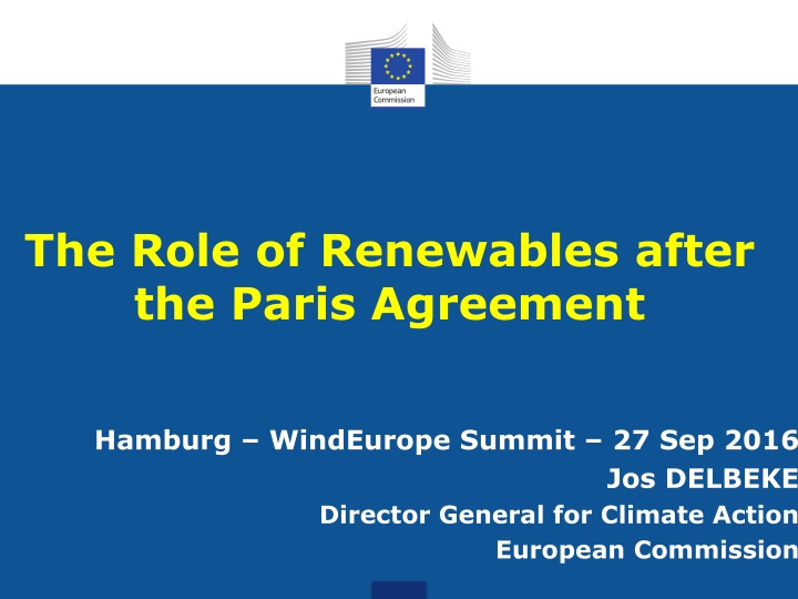 Renewables Post Paris: Aims & Actions