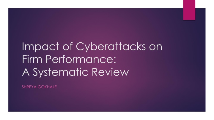 Impact of Cyberattacks on Firm Performance: A Review of Findings