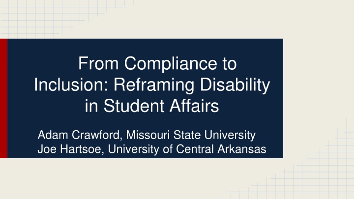 Reframing Disability in Student Affairs