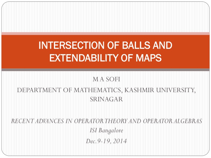 Recent Advances in Operator Theory and Operator Algebras