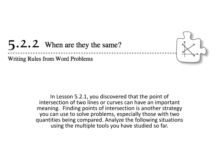Strategies for Solving Problems with Points of Intersection