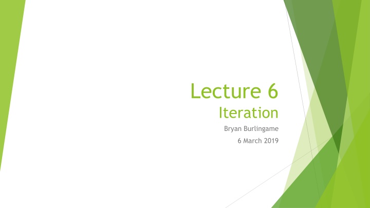 Iteration in Computational Processes
