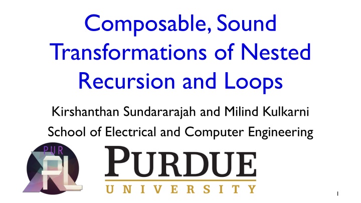 Composable Sound Transformations of Nested Recursion and Loops