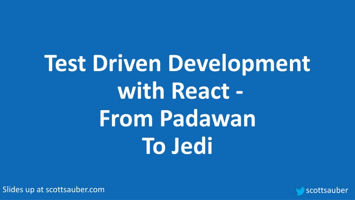 Test-Driven Development with React Jedi