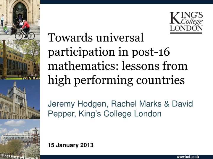 Lessons from High Performing Countries in Post-16 Mathematics