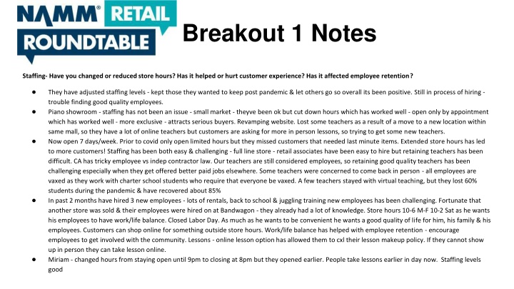 Breakout 1 Notes